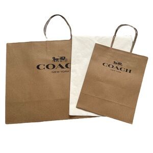 Coach Tan Shopping Bags and Tissue